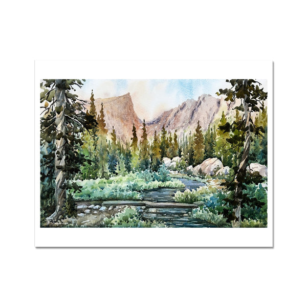 Hallett Peak Sunrise-Rocky Mountain National Park Fine Art Print