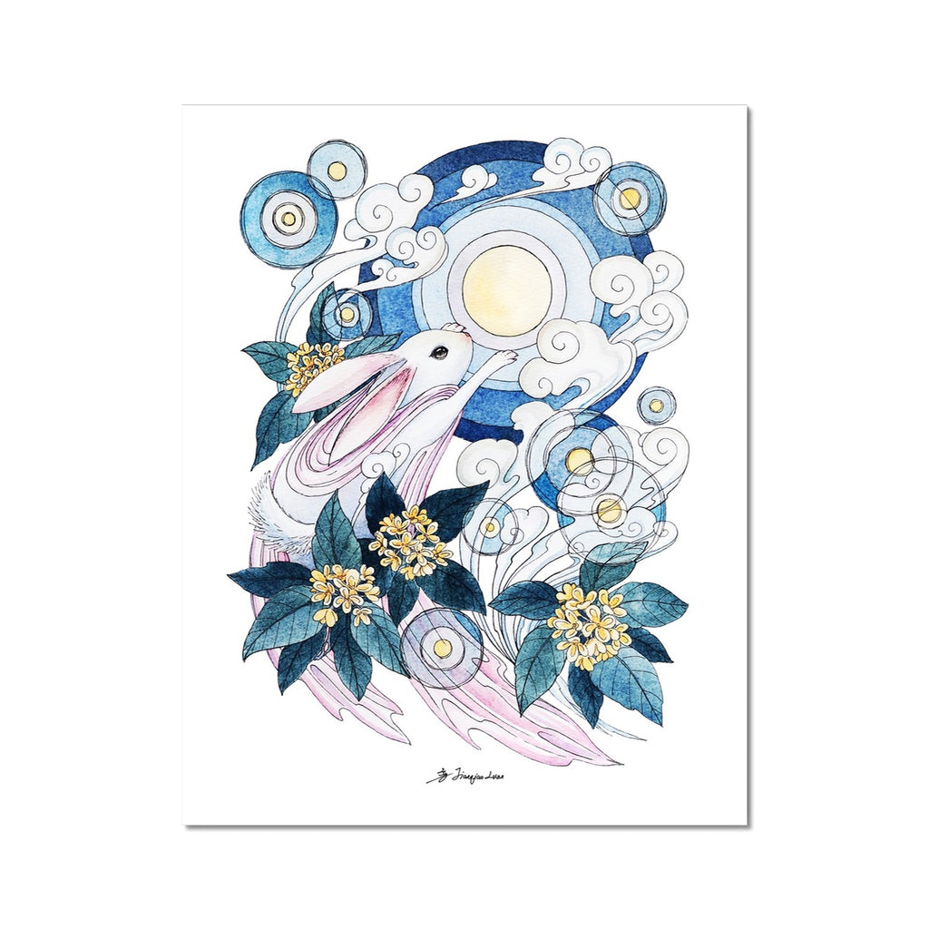 Chinese Zodiac Sign Rabbit Fine Art Print JQ Watercolor chinese-zodiac-sign-rabbit-fine-art-print-jq-watercolor